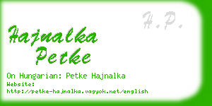 hajnalka petke business card